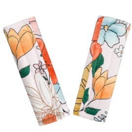 Pea Pod Baby Car Seat Strap Cover 2 Pack Retro Floral Car Seat Straps Shoulder Pads, Seat Belt Cushions Pads for Infant Car Seats, Stroller, Pushchair