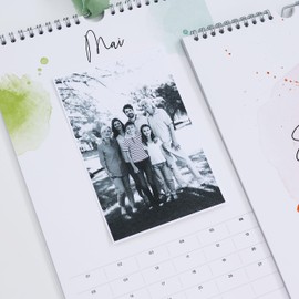 heaven+paper Design your own photo calendar - premium A4 annual calendar watercolour (nice gift for girlfriend), DIY craft calendar 2025 with your own photos (spot without year)