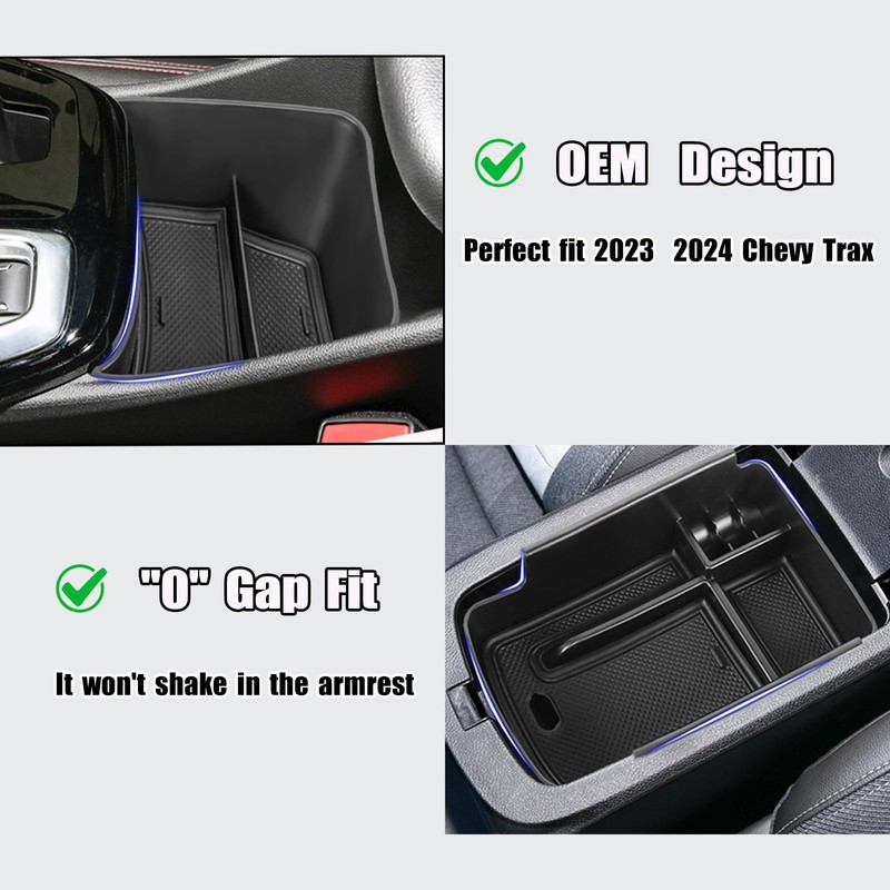 Neepiar Center Console Organizer Compatible with 2024 2025 Chevy Trax
