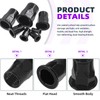 Swpeet 250Pcs 7 Sizes Black M3 M4 M5 M6 M8