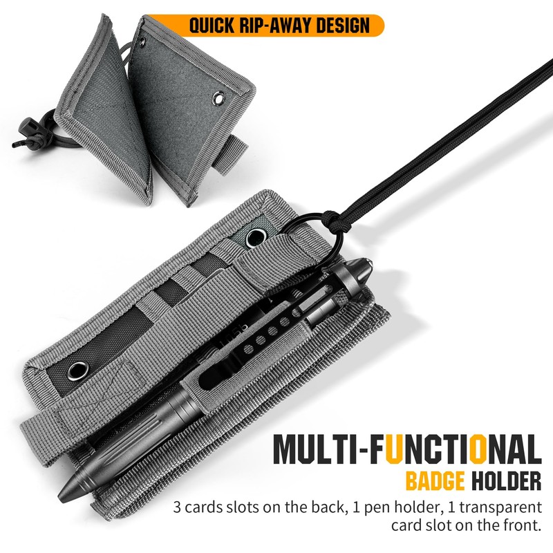 IronSeals Tactical ID Card Holder Hook & Loop Patch Badge