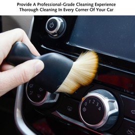 DILUSILK Car Detailing Brush Set, Car Interior Detailing Brushes Auto Ultra-Soft Detail Cleaning Brush Dust Removal Brushes Tool for Interior/Exterior Automotive Trim Wheel Rim Engine （ 5 PCS）