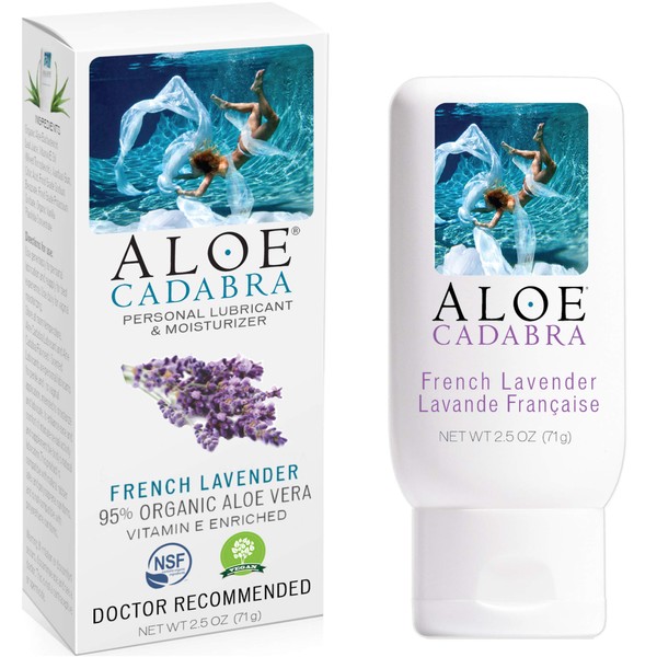Aloe Cadabra Natural Organic Personal Lubricant and Vaginal Moisturizer, French Lavender, 2.5 Ounce