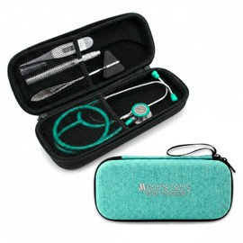 MEDIMETRICS | Funda Rígida para Estetoscopio con Correa y Bolsa de Red | Estuche RígidoCompatible con Estetoscopio 3M Littmann/ADC/MDF para Enfermeras