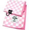 Against The Grain Microfiber Pink Golf Towel for Golf Bags
