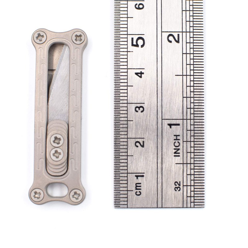 ILEAF Titanium Alloy daily Mini Pocket Utility Knife with Replaceable