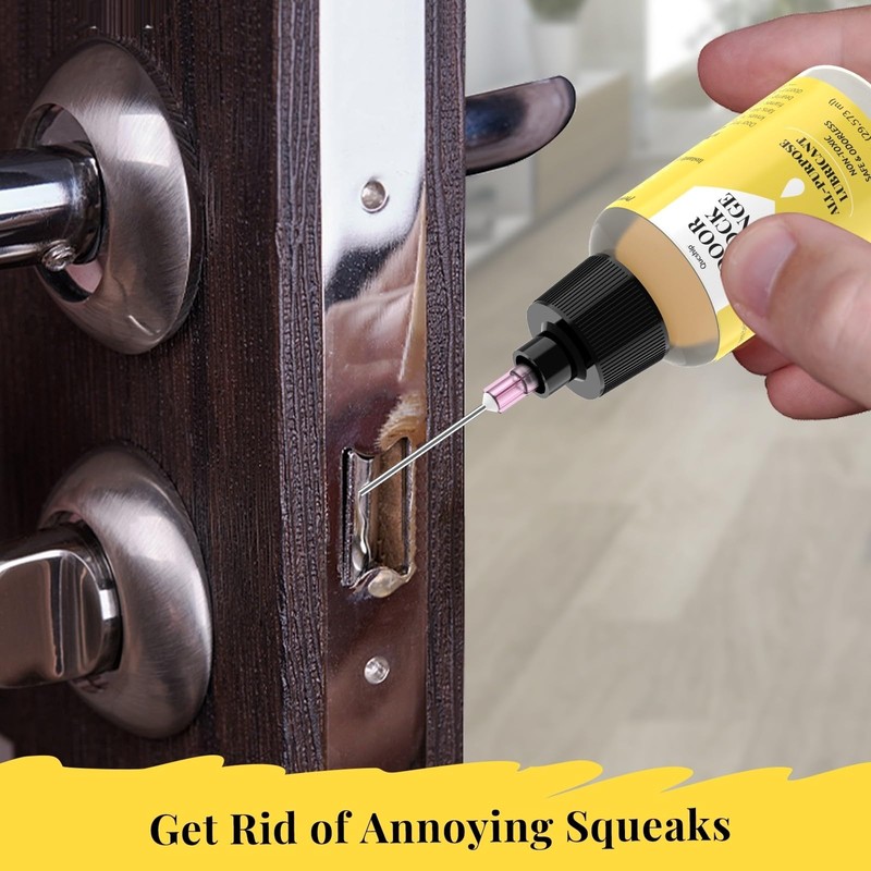 Qucship Door Hinge Lubricant 1 oz Needle Oiler, Upgraded Squeaky