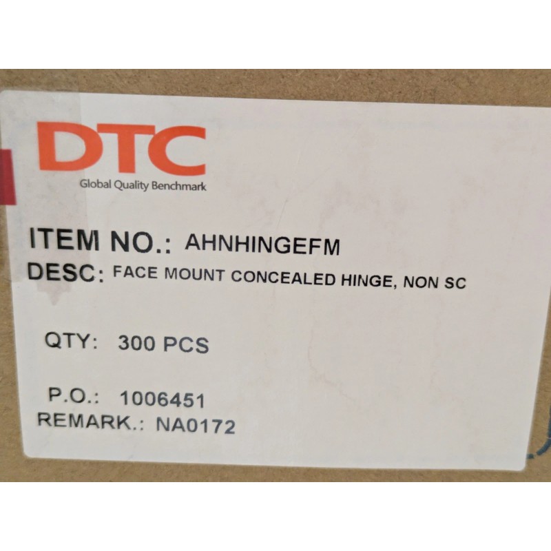 DTC Concealed Cabinet Hinges Non-soft Closing (Qty 10) Brand New