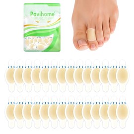 Hydrocolloid Gel Blister Bandages Pads - Povihome 28ct Adhesive Blisters Bandages - Waterproof Blister Pads for Heel, Foot, Toe, Fingers - Gel Blister Prevention for Travel,Hiking (Toe Pack)