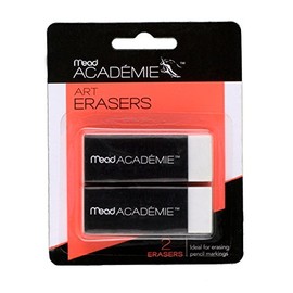 Mead Academie Art Erasers, 2 per Pack (98036)