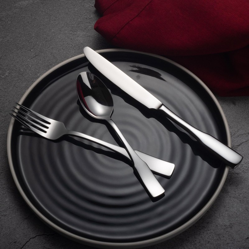 Alata Kate 40-Piece Silverware Set,Service for 8,Stainless Steel Flatware Set,Mirror
