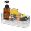 MYITYARD Sponge Holder for Kitchen Sink, PET Dish Brush Caddy with Drainage, Multifunctional Kitchen Organizers and Storage for Countertop, Clear