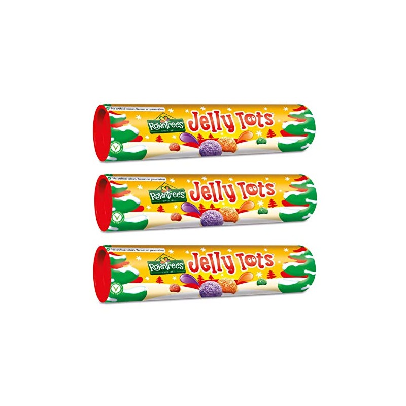 Rowntrees Jelly Tots Giant Tubes 130g (Pack of 3)