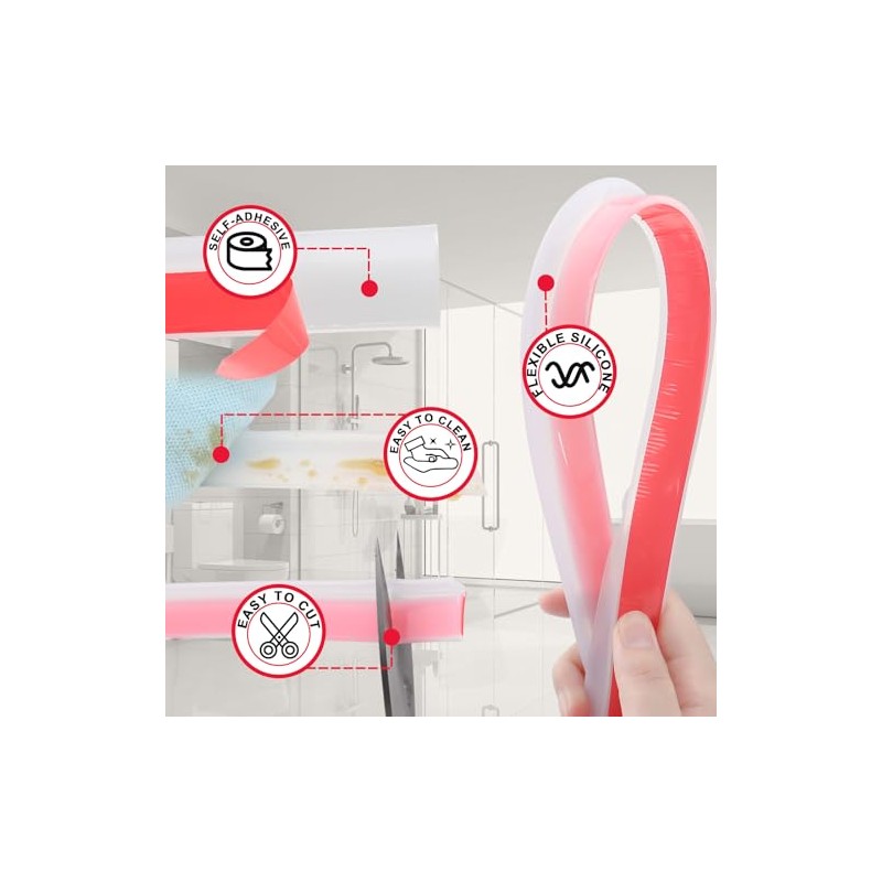 Self-Adhesive Waterproof Shower Water Dam Guard