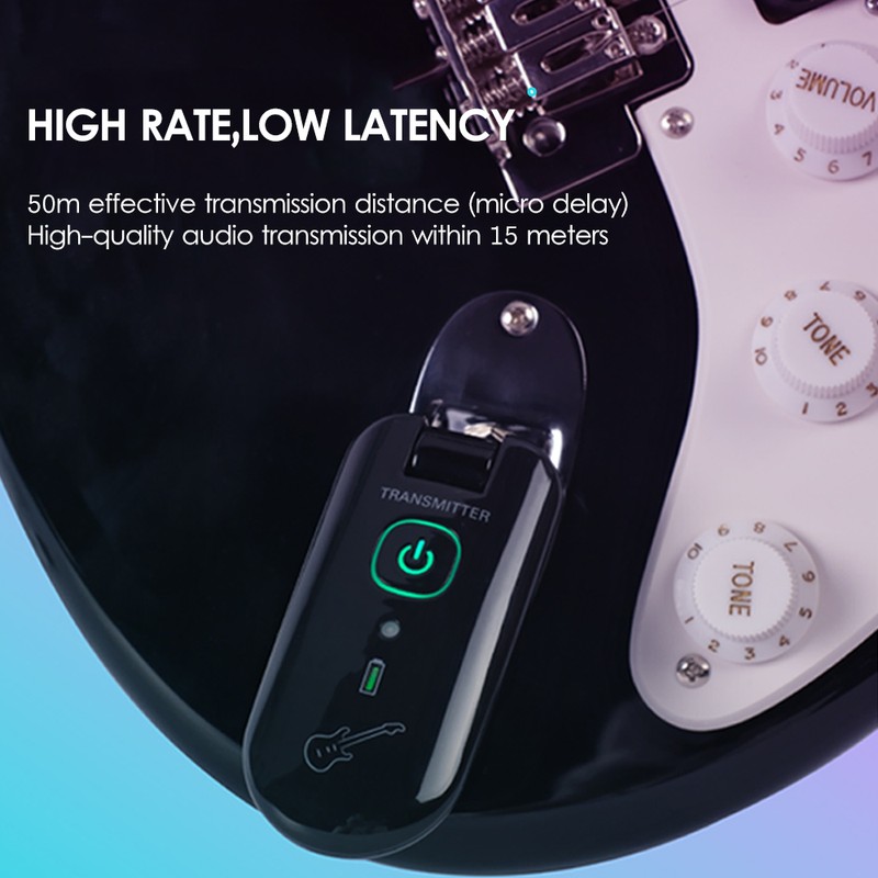 double W3 Portable UHF Wireless Guitar Transmitter and Receiver Set