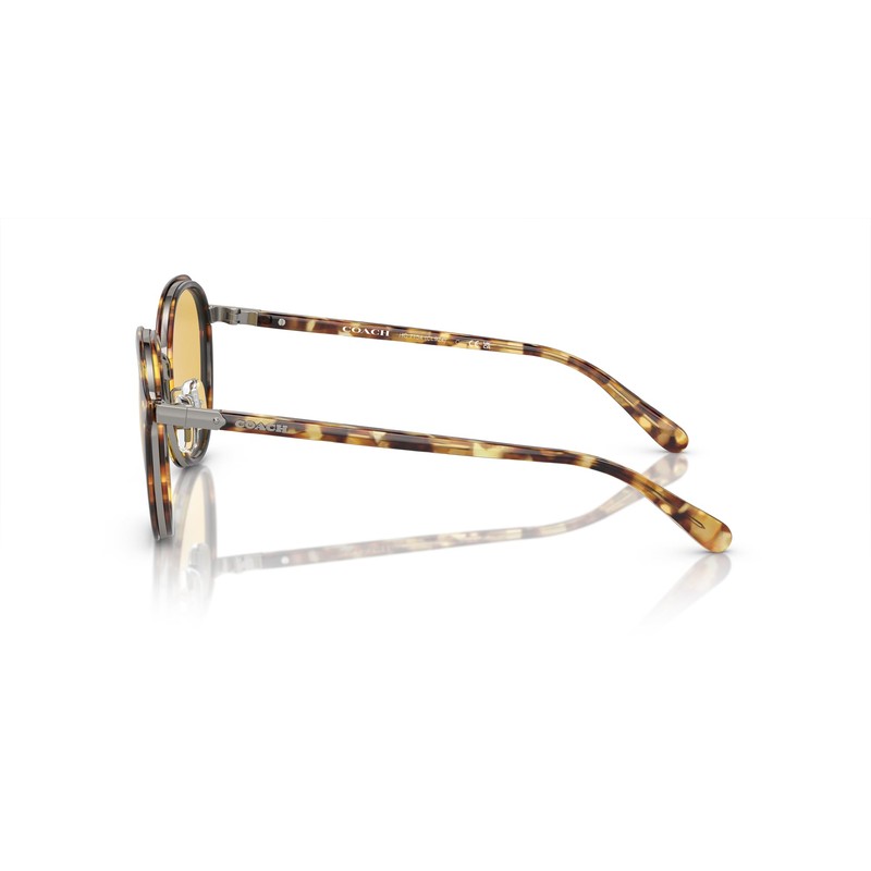 Coach HC7154 Sunglasses, Honey Tortoise/Amber Solid, 52 mm