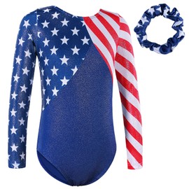 Gymnastics Leotards for Toddler Girls Patriotic Sparkle Athletic Dance Set HB146_US_6A