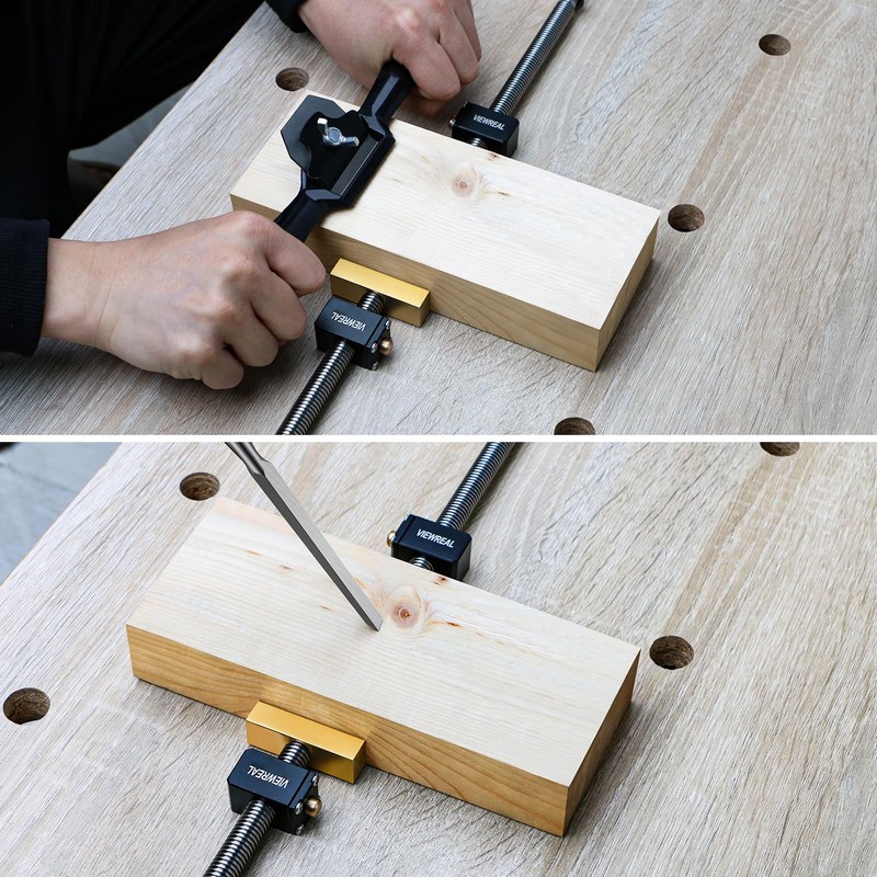 Set of 2 Table Workbench Clamp with 4 Bench Dogs
