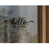 ZLKAPT Hello, No Soliciting Front Door Vinyl Decal -3.5X10" Polite