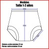 Calzón Entrenador De Tela 100 Algodón Pack 4 Piezas Niña