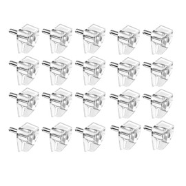 20 Pack 5mm Shelf Support Pegs, L-Shaped Crystal Shelf Pins Replacement Pegs, Clear Plastic Cupboard Shelf Pegs for Furniture Wardrobe Bookcase Kitchen