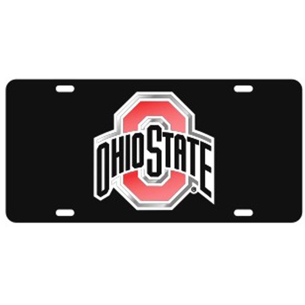 Craftique Ohio State Black Laser Cut License Plate