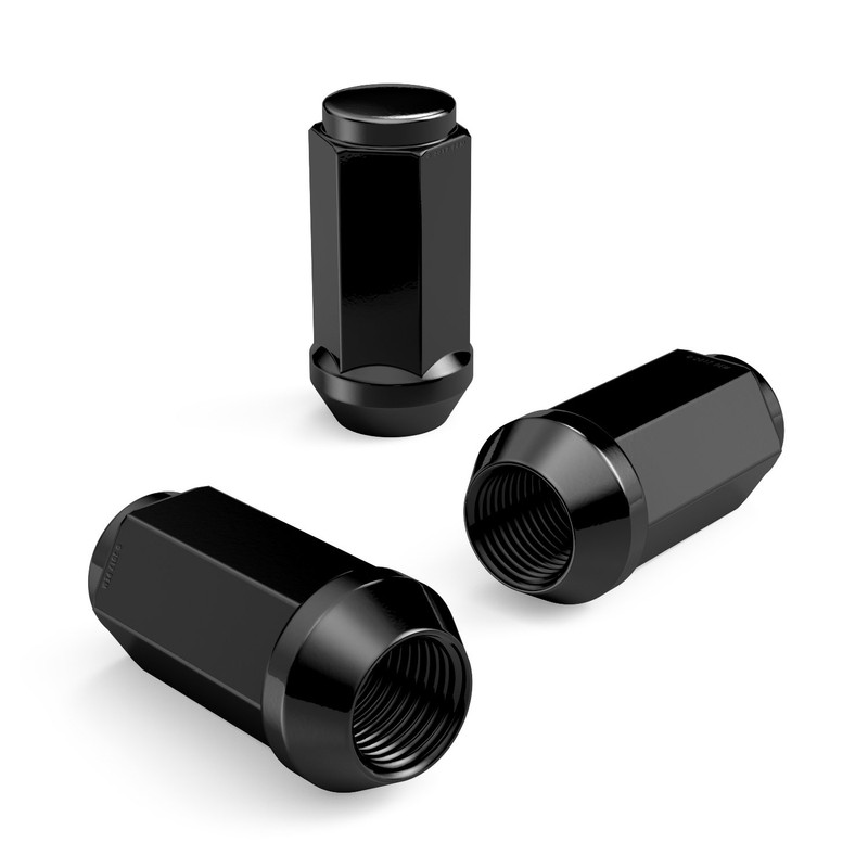 20pcs Black Bulge Lug Nuts - 9/16-18 Thread Size -