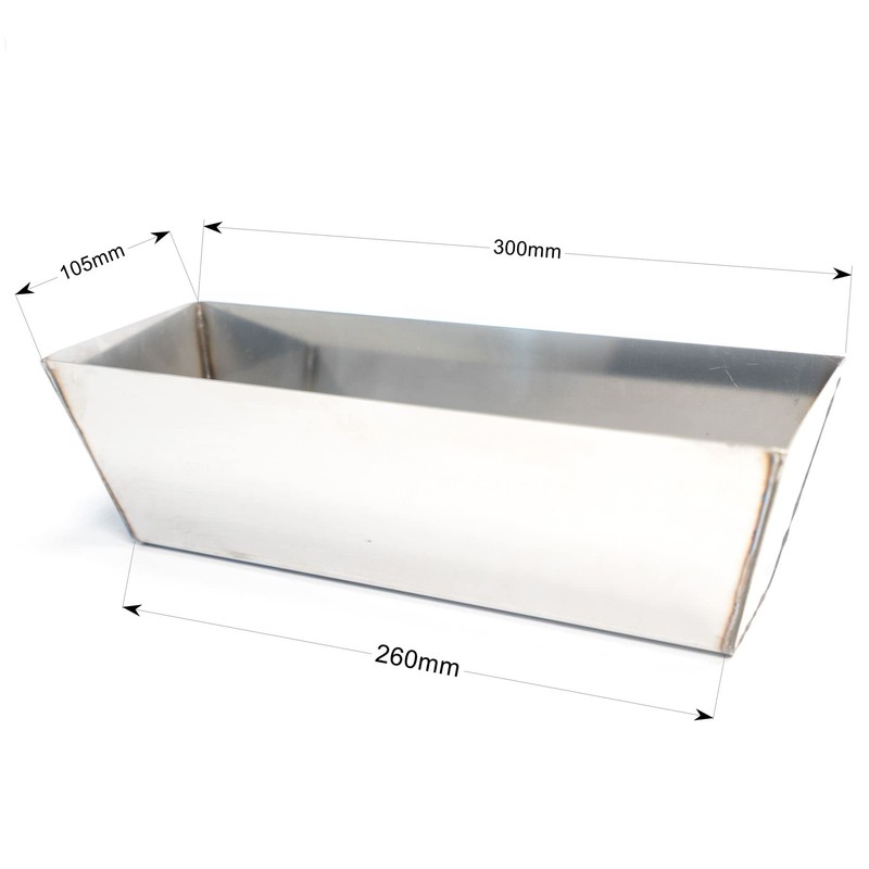 Toolty Plasterers Mud Pan Stainless Steel - 260mm - 10"