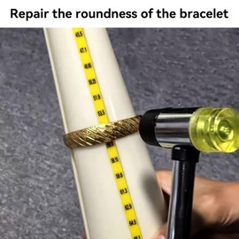 Cyrank Bracelet Mandrel Sizer, Plastic Bracelet Mandrel Shaping Bangle Bracelet Sizer Tool Bangle Size Measure Gauge Jewelry Making Tool