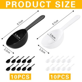 20-Piece Baking Measuring Spoons, Plastic Measuring Spoons, Coffee Measuring Spoons, Flour Spoons, Reusable Measuring Spoons