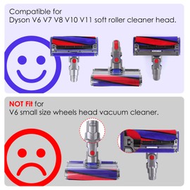 ソフトローラーブラシバー + ローラーホイール + 車軸セット ダイソン V6 V7 V8 V10 V11 掃除機用 交換用ローラーパーツ No.966488-01