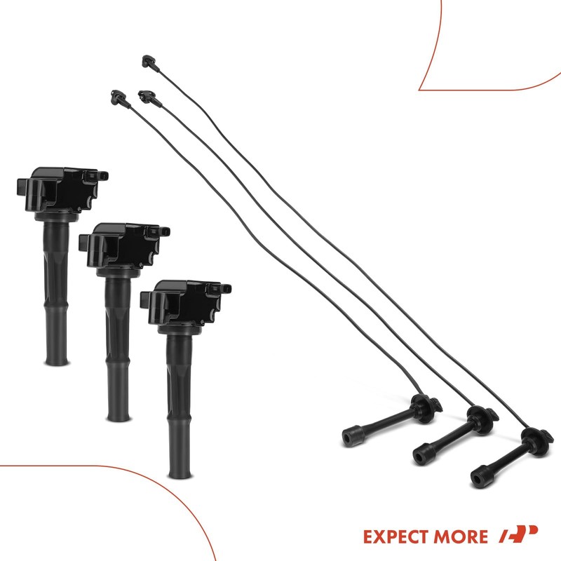 A-Premium 3 Ignition Coils with 3 Wire Compatible with Toyota