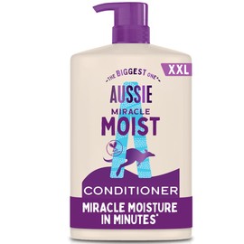 Aussie Miracle Moist Detangling Conditioner 1L Pump For Brittle & Dry Hair | Moisture-Quenching Formula to Revive and Restore Dry Hair. Infused with Australian Macadamia Nut Oil. Vegan and Cruelty free