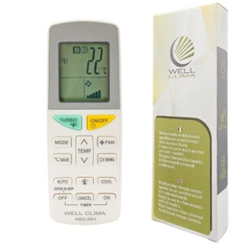 Wellclima Universal Remote Control Compatible with Daikin Air Conditioners, Works with All Models, Up to 5 Fan Speeds and Special Functions, Instructions in 6 Languages, Direct Help