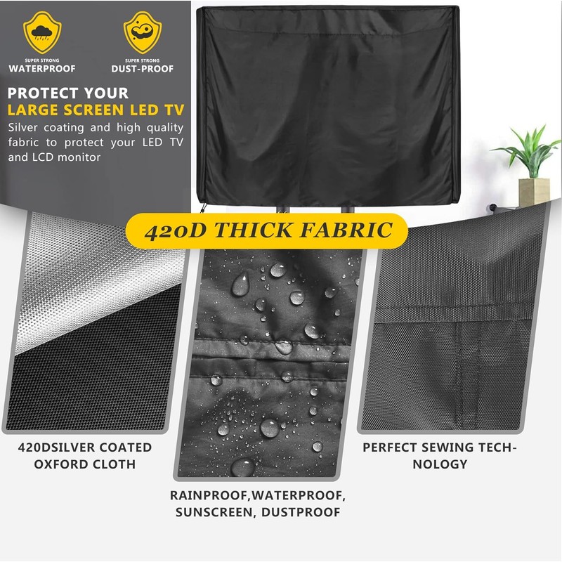 Mobile Outdoor TV Stand Cover for 60-72 Inches Mobile TV