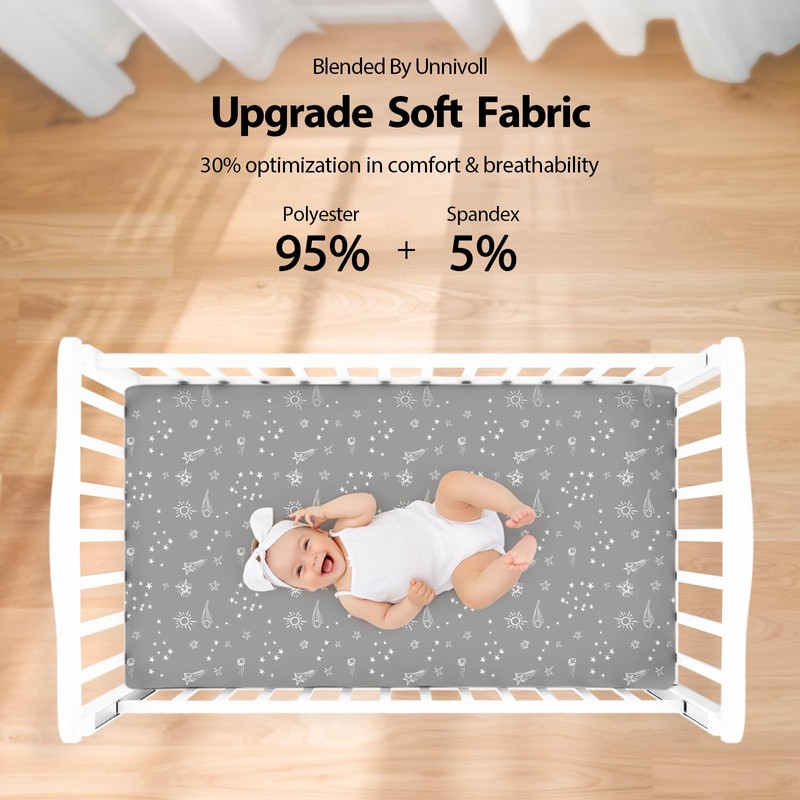 Unnivoll Cot Sheets 120 x 60 cm Fitted Super Soft