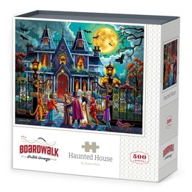 Boardwalk Puzzles Haunted House, 500 Piece Jigsaw Puzzle for Adults, Made in USA