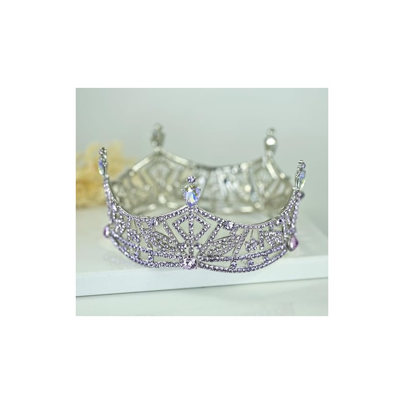 Miss America Crown Austrian Rhinestone Crystal Hair Tiara Desfile T1299