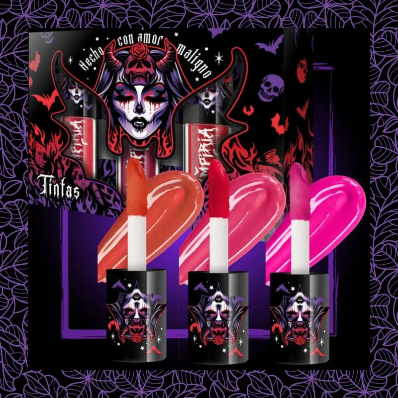 Kit Tinta Para Labios Malagna Labial Líquido Gothic Vampiria