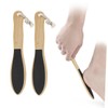 minkissy Natural Foot Wooden Foot Stone Callus Remover Exfoliating Tool