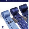HISDERN TA3-01S Set of 3 Neckties and Pocket Squares, Luxury