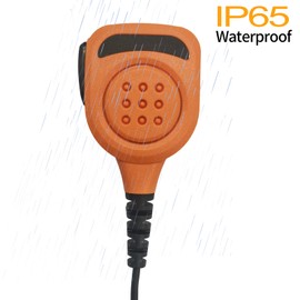 stdgove 6 Pin Speaker Microphone IP65 Waterproof Shoulder Mic 3.5 Jack for Motorola Ailunce dmr Ham Radio ha1g hd1 hd-1 gp328plus ex500 for Retivise nr30 rt29 rt29d rb47 rt89 rb23 rt68 (Orange)
