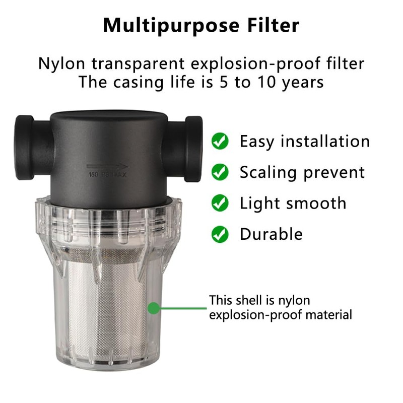 TOMEEX 1" Female NPT in-Line Strainer with 40 mesh Stainless