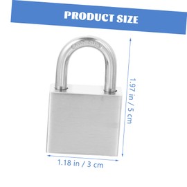 Operitacx Stainless Steel Luggage Lock Rust Small Padlock with Key Design for Outdoor Use for Lockers Gates Sheds and Baggage Security
