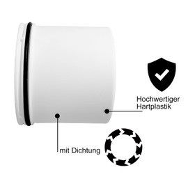 Immersion Pipe for Viega Tempoplex Model 6961.99 from Year of Manufacture 2006 No. 582982 Odour Trap Shower Immersion Pipe with Seal and 2 Drain Hair Catchers Diameter 69.6 mm