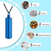 InfuMemo Cremation Jewelry for Ashes Pendant Urn Necklace Cylinder Keepsake