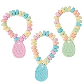 Fun Express Easter Egg Candy Bracelets (set of 12 Individually packaged) Easter Egg Filler and Basket Candy