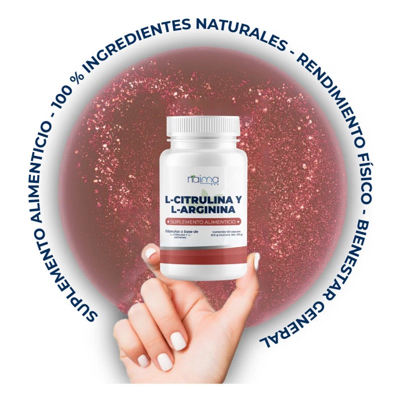 L- Citrulina L- Arginina 500mg500mg Por Porcin 100 Cpsulas Aminocido