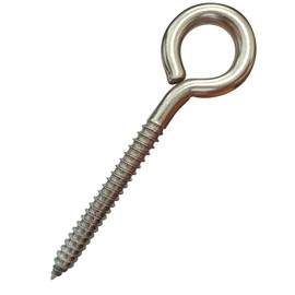 KShun 4 Sets Stainless Steel 304 Screw-in Eyes M8.5 Eye Screw Hooks Sturdy Eyelet Hooks for Hanging Outside Lights with Expansion Anchor