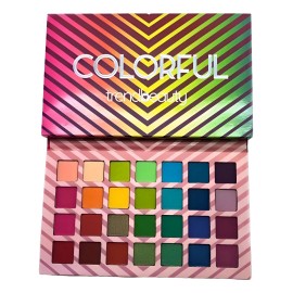 Paleta 28 Sombras Colorful Trend Beauty Original 28 Tonos Mate Y Satinados